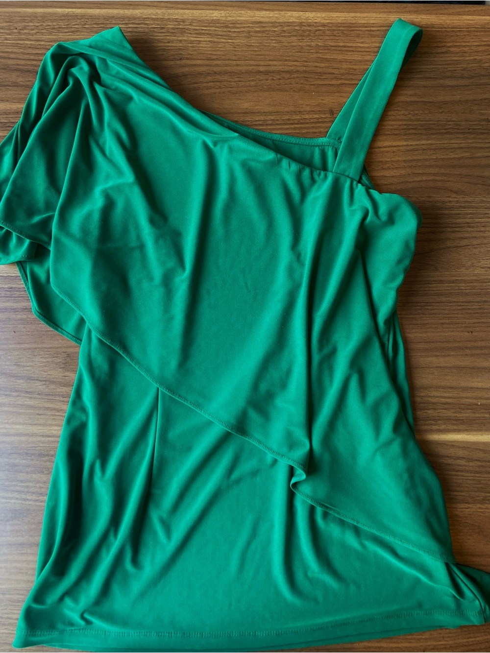 Coco Bianco Emerald One-Shoulder Ruffle Tank